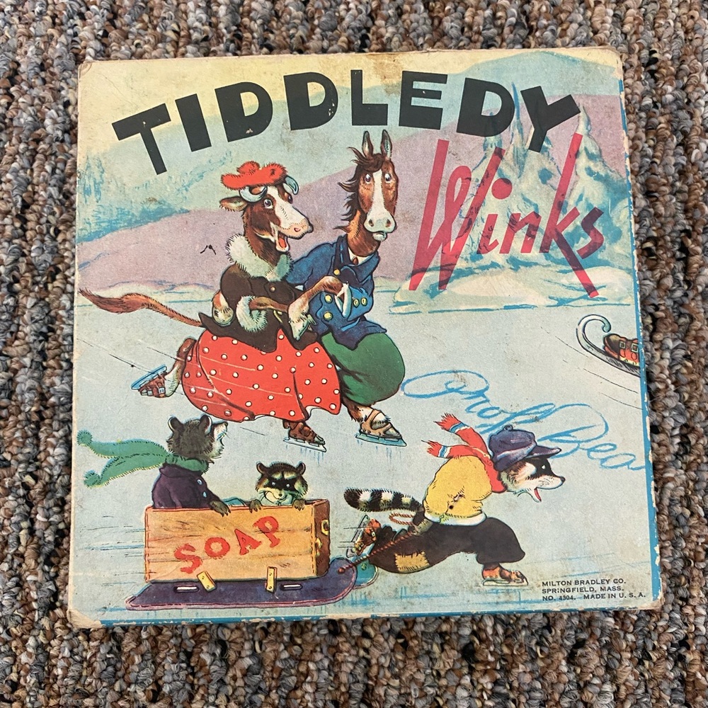 Tiddley Winks - Milton Bradley Vintage game (1937)